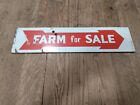 Vintage Farm for Sale Advertising Double Sided Sign Farmhouse Decor