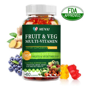 Fruit & Veg Complex Gummies Boost Immunity Increase Energy Multivitamins 60pcs
