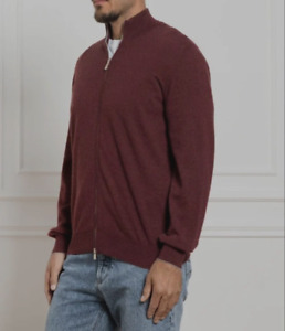 NWT Brunello Cucinelli Men 100% Cashmere Zip Cardigan Sweater Size 54/ 44US A242
