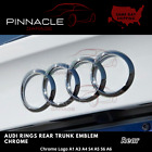 For AUDI Rings Chrome Rear Trunk Lid Badge Logo Emblem A1 A3 A4 S4 A5 S6 A6 OEM (For: Audi)