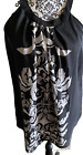 New York Company L blouse black white stretch top shirt sleeveless chiffon Lg
