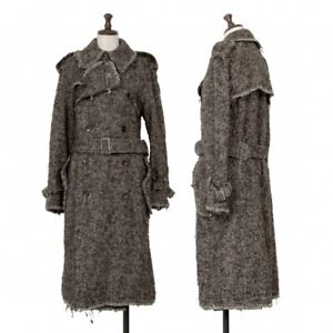 JUNYA WATANABE Fulling Tweed Wool Trench Coat Size S(K-125350)