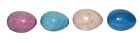 Onyx Marble Stone Egg Lot of 4 Blue Purple Brown Easter 2 1/4