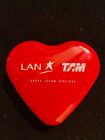 ORIGINAL LAN AIRLINES TAM AIRLINES LATAM METAL HEART BOX RARE BOEING CREW AIRBUS