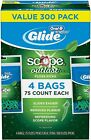 Oral B Glide Floss Picks | Scope Outlast | Value 300 Pack - (4) Bags of 75
