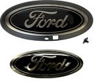 OEM NEW 23-24 Ford Super Duty BLACK Front + Rear Ovals Grille Emblems BOTH (For: 2023 F-250 Super Duty)