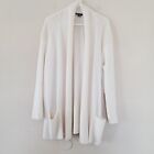Vince Cashmere Wool Womens Ivory Long Cardigan Duster Size Small Open Front Ligh