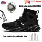 Men's Steel Toe Work Boots Safety Construction Indestructible Work Shoes Size