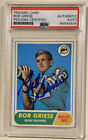 1968 Topps BOB GRIESE Signed Rookie Football Card #196 PSA/DNA Miami Dolphins