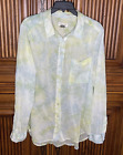 Anthropologie Pilcro Womens Shirt Extra Large XL Green Pastel Button Down Sheer