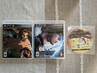 PS3 Game Lot Beyond Two Souls, The Wolf Among Us, Heavenly Sword