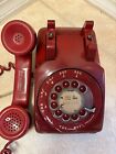Vintage Red Desk Top Rotary Dial Telephone Western Electric Untested  AT&T