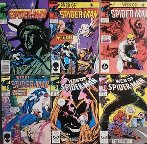 Web of Spider-Man #28-30 34 38 39 Marvel Comic Book Lot Hobgoblin Wolverine KEY