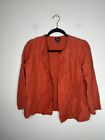 Eileen Fisher Top/Jacket Silk Linen Blend Lightweight Rust Orange Size PS