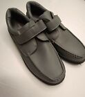 Comfort Lites Mens Size 11D Gray Loafer Slip On Shoes With Hook & Loop Strap