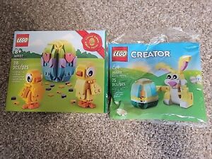 LEGO Seasonal: Easter Chicks (40527) GWP Sealed And Easter Bunny (30585) Polybag