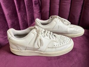 Womens Nike Court Vision Low Leather Athletic Tennis Shoes Sneakers Size 8