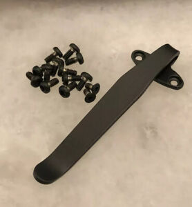 Black Titanium Deep Pocket Clip and Stainless Screws For Benchmade Knife