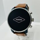Fossil Explorist HR Gen 4 Men’s Digital Leather 45mm Blue Steel Watch DW6F1