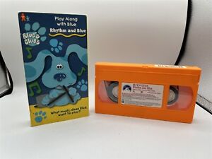 BLUE'S CLUES PLAY ALONG WITH BLUE RHYTHM AND BLUE VHS TAPE