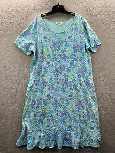 FRESH PRODUCE Maxi Dress Womens Size 2X Floral Blue*