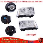 2pcs Headlights Halogen Headlamp For Ford Super Duty F250 F350 Excursion 1999-04 (For: 2002 Ford F-350 Super Duty Lariat 7.3L)
