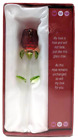 Glass RED ROSE Flower with Green Leaves Romantic Keepsake 5