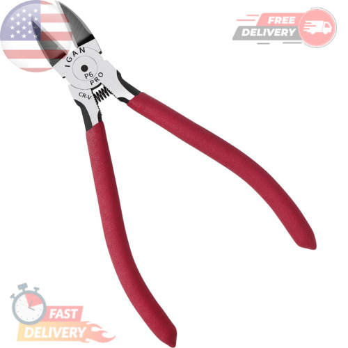 IGAN-P6 Wire Flush Cutters, 6-Inch Ultra Sharp & Powerful Side Cutter Clippers w