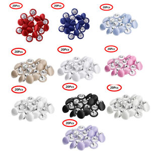 20x Smooth10mm Satin_Covered Metal Shank Buttons for Gowns Blouses Coat,Decor