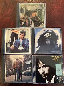 New ListingLot of 5 Early Bob Dylan CDs: All discs, inserts & cases, Pre Owned