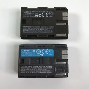 QTY (2) Canon BP-511 & BP-511A Lithium Ion Replacement Batteries