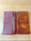 Vintage TUMI Brown Leather Long Bifold Large Wallet
