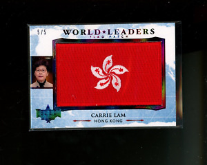 2020 Leaf Decision 2020 World Leader Flag Patches #WL65 Carrie Lam 5/5 Hong Kong