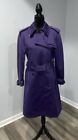 Burberry London Purple trench coat US size 8 Cotton DAMAGED