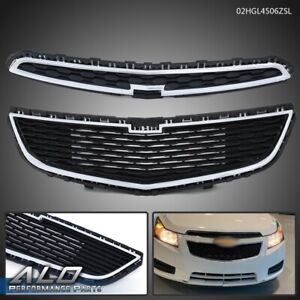 Upper & Lower Grille Fit For Chevrolet Cruze 2015 Honeycomb Front Bumper Middle