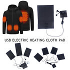USB Electric Heated Jacket Heating Pad Winter Heating Vest Pads Warm Clothing Ḿ