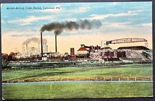 Postcard Lebanon PA - Semet-Solvay Coke Ovens Steel Mill Smoke Stack Industry