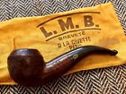 VINTAGE, CHUNKY, L.M.B. BREVETTE 114 SPECIAL BENT BRIAR PIPE WITH POUCH