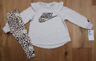 Nike Toddler Girl Sweatshirt & Legging Set ~ Beige, Brown & Black ~ Leopard ~