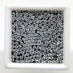100 Pcs Natural White Topaz 2mm Round Diamond Cut Calibrated Loose Gemstones Lot