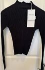 Maria Cher Sarria Sulay Cropped Turtleneck Black Women’s Size Med