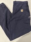 Carhartt FR 32x32 Navy Blue FLAME RESISTANT Light Weight Dungaree Fit 73478-20