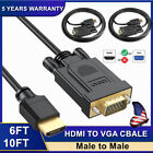 HDMI to VGA Cable 6ft/10ft Male to Male adapter Cord 1080P Converter Gold-Plated