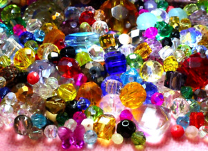 450+ Pieces Assorted Czech Swarovski Crystals Vtg/Mod Faceted Glass Beads Lot