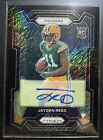 2023 Panini Prizm FOTL JAYDEN REED Black Shimmer AUTOGRAPH Rookie 1/1 Packers RC
