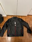 Black Ferrari Leather Motorcycle Jacket
