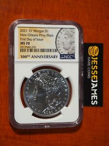2021 O PRIVY MORGAN SILVER DOLLAR NGC MS70 FIRST DAY OF ISSUE FDI NEW ORLEANS