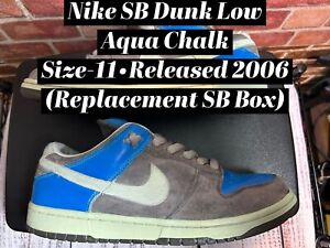 Nike Dunk Low Pro SB Aqua Chalk 2006 Size 11  Replacement SB Box
