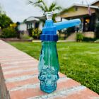 Portable Hookah Screw on Bottle Converter Water Glass Bong with Bottle in Blue