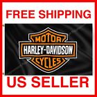 Harley Davidson Logo 3x5 ft Flag Motorcycle Banner Polyester Garage Wall Sign